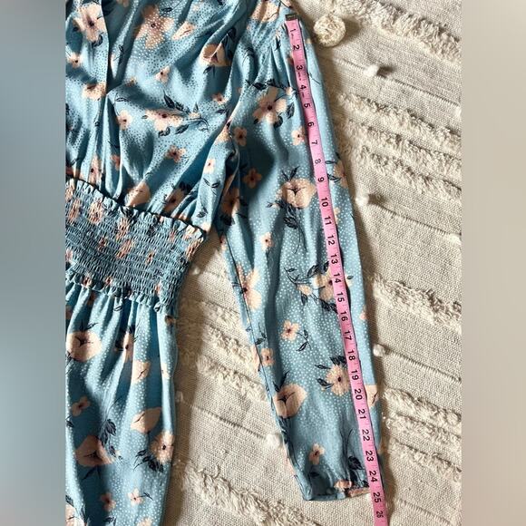 Rebecca Taylor Daniella Blue Floral Silk Dress size 10 - Picture 10 of 15